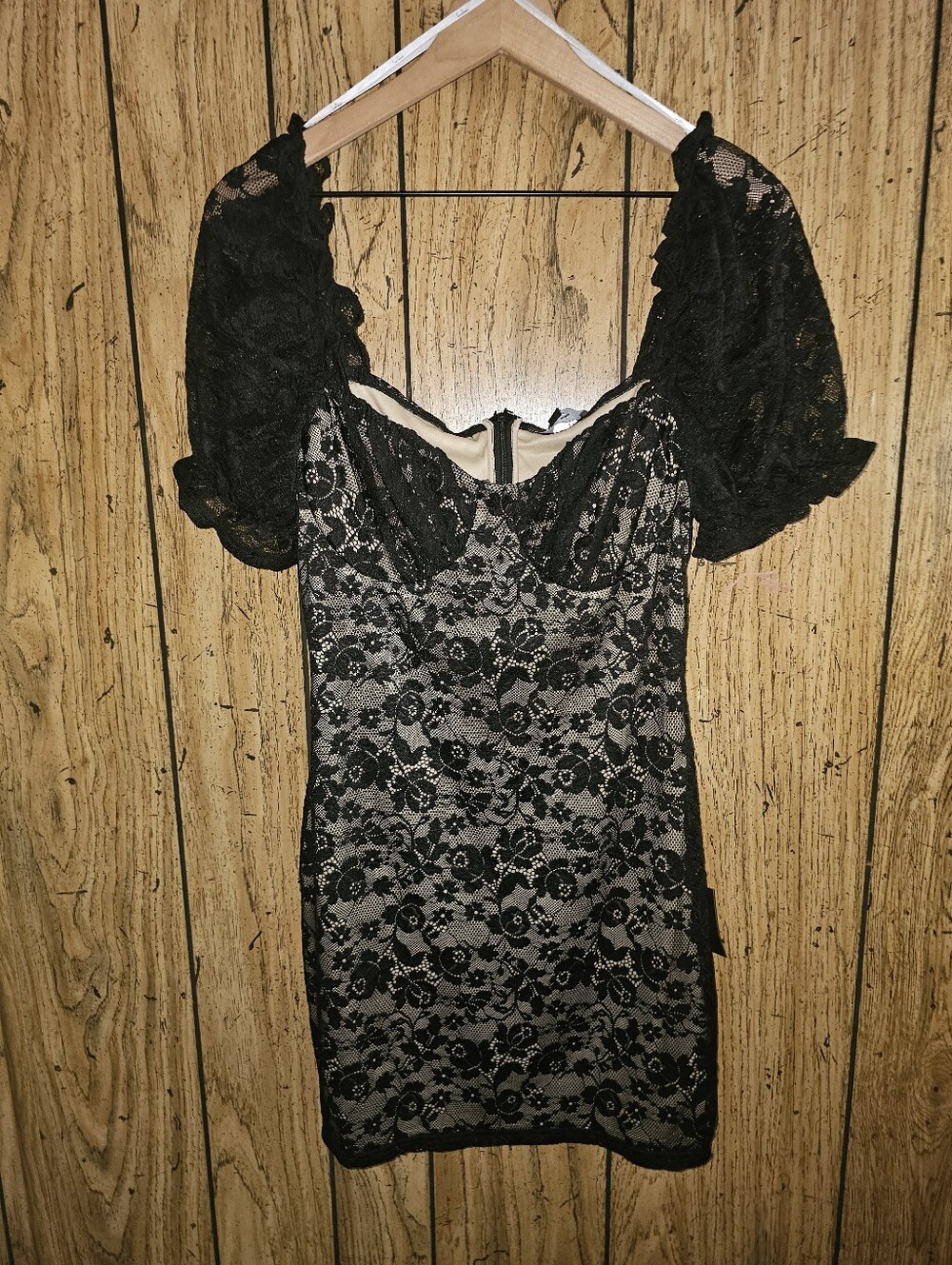 NWT LULU'S Black Lace Fetching & Flirting Mini Dress - XL - Picture 5 of 12